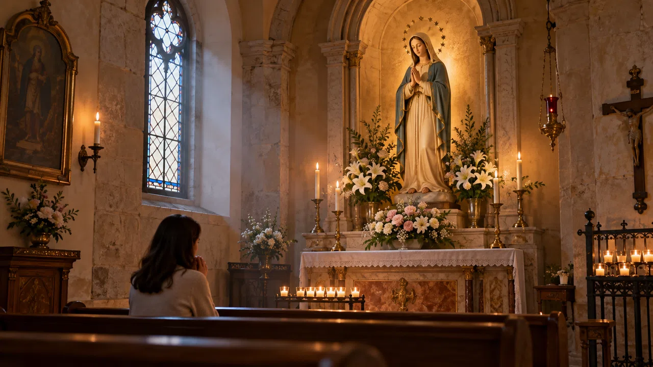 Illustration générée : Catholic heritage ; aucun lieu réel identifié